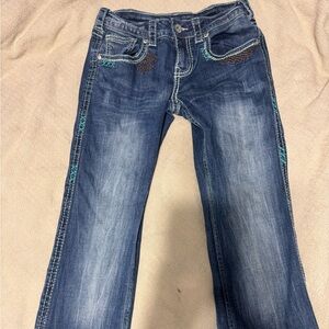 Cowgirl Tuff Blue Boot Cut Jeans size 26x33